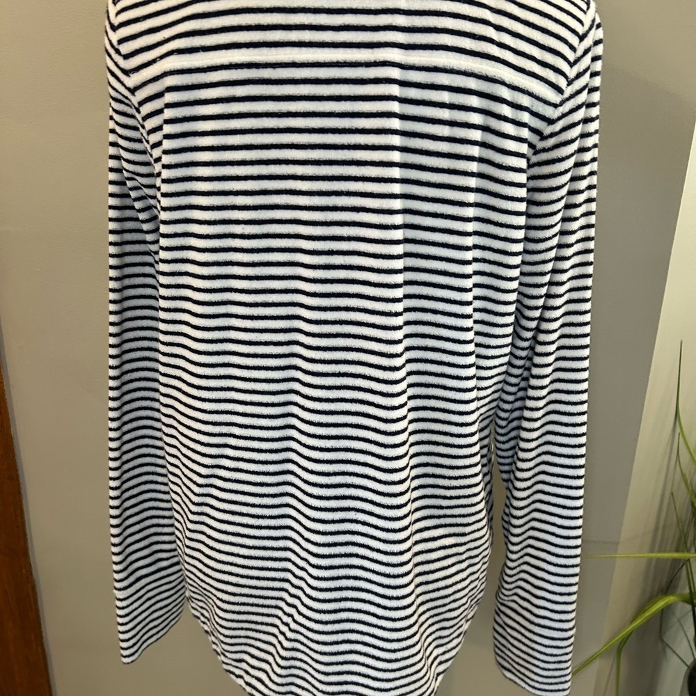 Vineyard Vines Striped Shep Shirt French Terry 1/4 Zip Pullover Women S - Picture 11 of 14